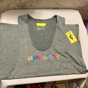Supawear Gray Razorback Tank Top Size L NWT